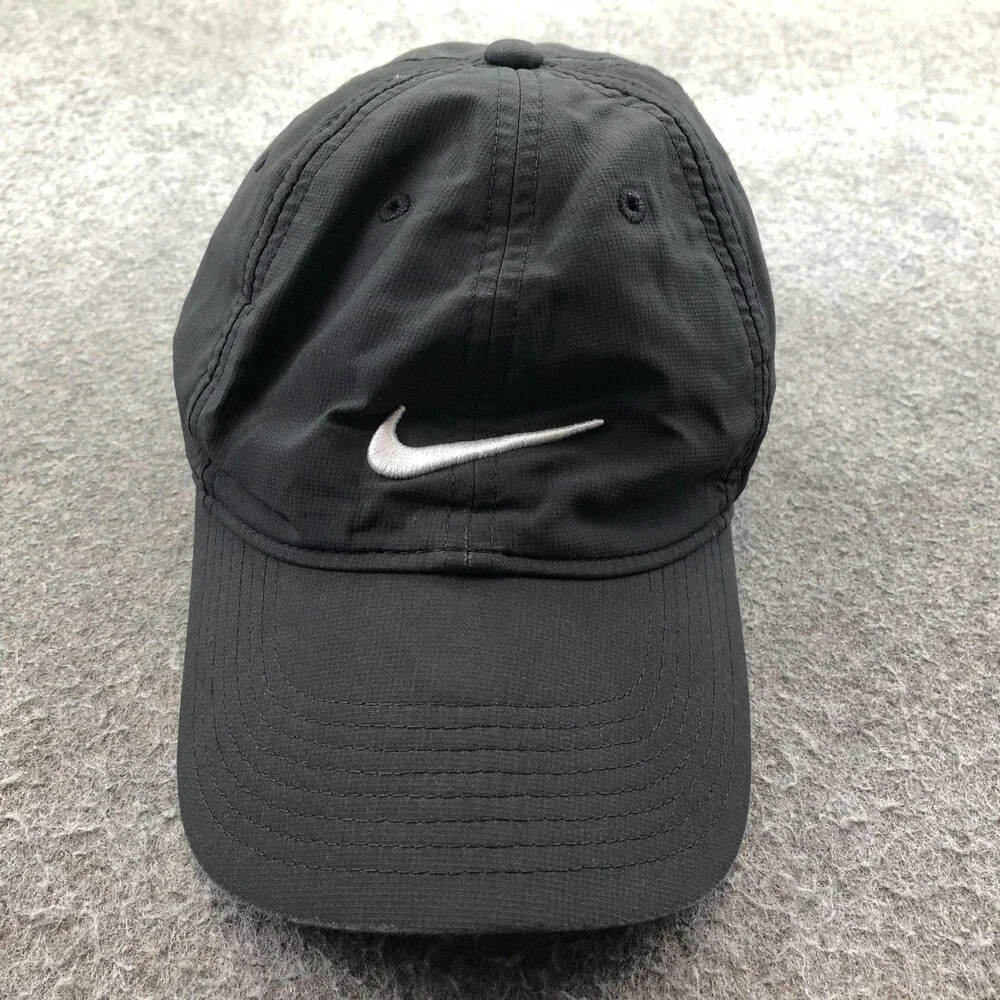 Nike Hat Cap Strap Back Mens One Size Black LEGACY91 Dri-FIT Swoosh Baseball